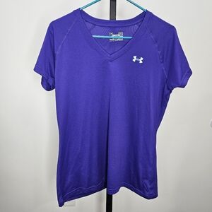 Under Armour Purple V-Neck T-Shirt